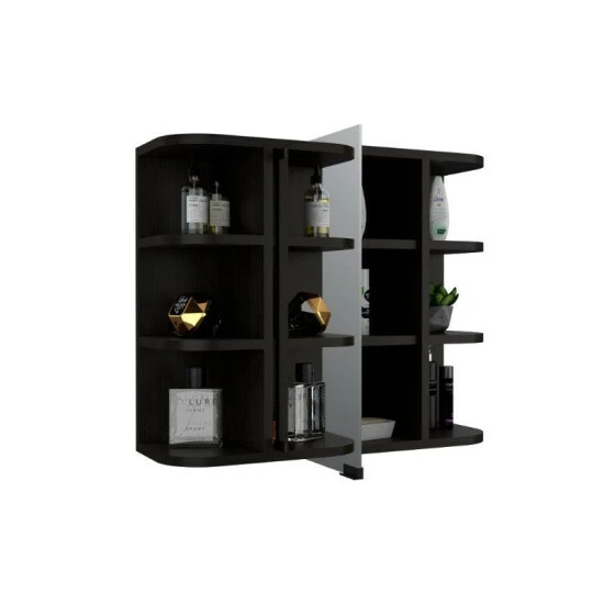 FM Furniture Valdez Medicine Cabinet With Six Shelves And Mirror Cabinet Bath Accessories White 5 FM Furniture Valdez Medicine Cabinet With Six Shelves And Mirror Cabinet Bath Accessories White - Image 5