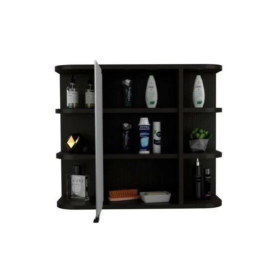 FM Furniture Valdez Medicine Cabinet With Six Shelves And Mirror Cabinet Bath Accessories White 6 FM Furniture Valdez Medicine Cabinet With Six Shelves And Mirror Cabinet Bath Accessories White - Image 6