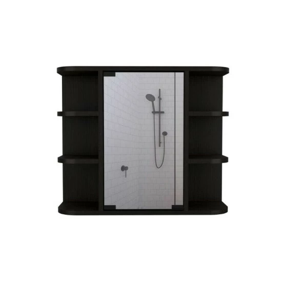 FM Furniture Valdez Medicine Cabinet With Six Shelves And Mirror Cabinet Bath Accessories White 7 FM Furniture Valdez Medicine Cabinet With Six Shelves And Mirror Cabinet Bath Accessories White - Image 7