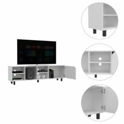 FM Furniture Native TV Stand For TV'S Up 70", Four Open Shelves, Five Legs White 13 FM Furniture Native TV Stand For TV'S Up 70", Four Open Shelves, Five Legs White -FM Furniture Shop unnamed file 663