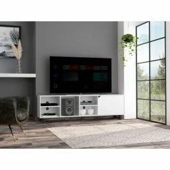 FM Furniture Native TV Stand For TV'S Up 70", Four Open Shelves, Five Legs White 14 FM Furniture Native TV Stand For TV'S Up 70", Four Open Shelves, Five Legs White -FM Furniture Shop unnamed file 664