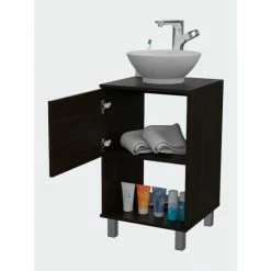 FM Furniture Malibu Single Bathroom Vanity, Single Door Cabinet, One Open Shelf Bath Accessories Black Wengue 12 FM Furniture Malibu Single Bathroom Vanity, Single Door Cabinet, One Open Shelf Bath Accessories Black Wengue -FM Furniture Shop unnamed file 69