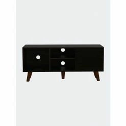 FM Furniture Edinburg Tv Stand For TV´s Up 50", One Cabinet, Three Open Shelves Black Wengue