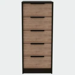 FM Furniture Washington Five Drawer Dresser Storage & Organization White