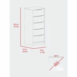 FM Furniture Washington Five Drawer Dresser Storage & Organization White -FM Furniture Shop unnamed file 991